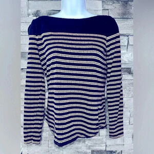 Tommy Hilfiger vintage Xs women’s top navy with cream hearts